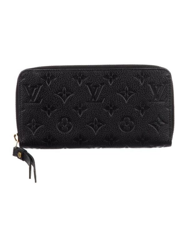 LOUIS VUITTON EMPRIENTE MONOGRAM CLEMENCE WALLET NOIR (BLACK) ZIP AROUND