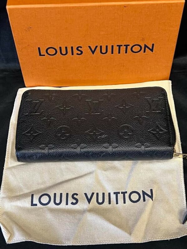 LOUIS VUITTON EMPRIENTE MONOGRAM CLEMENCE WALLET NOIR (BLACK) ZIP AROUND - Image 2