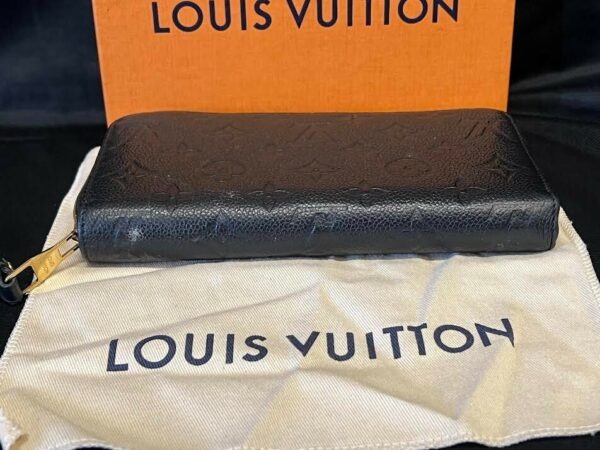 LOUIS VUITTON EMPRIENTE MONOGRAM CLEMENCE WALLET NOIR (BLACK) ZIP AROUND - Image 4