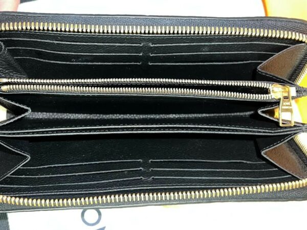 LOUIS VUITTON EMPRIENTE MONOGRAM CLEMENCE WALLET NOIR (BLACK) ZIP AROUND - Image 13