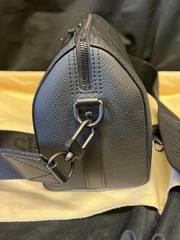 LOUIS VUITTON CITY KEEPALL CROSSBODY M59255 BLACK/NOIR OBSCUR REMOVABLE STRAP - Image 7