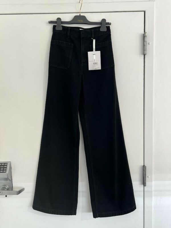 CHRISTIAN DIOR FLARED DENIM PANTS BLACK SIZE 34 (US 0) 512P04A3039 9000 NOIR - Image 2