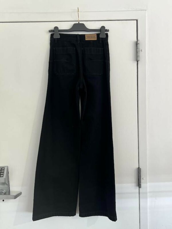 CHRISTIAN DIOR FLARED DENIM PANTS BLACK SIZE 34 (US 0) 512P04A3039 9000 NOIR - Image 3