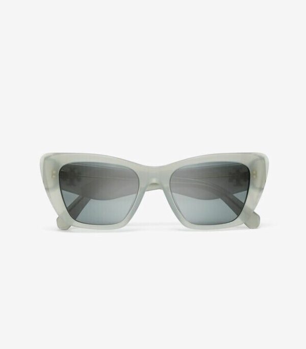TORY BURCH KIRA CAT-EYE SUNGLASSES TY7216U GREY GREEN FRAME, DARK GREY LENS 140 - Image 2