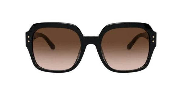 TY7143U TORY BURCH SQUARE SUNGLASSES BLACK FRAME DARK BROWN GRADIENT LENS 140MM - Image 2