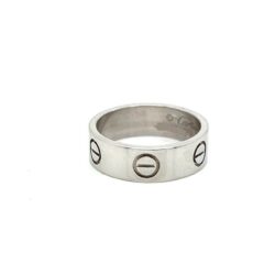 CARTIER LOVE RING CLASSIC MODEL 18K WHITE GOLD SIZE 50 (5.25) WITH BOX