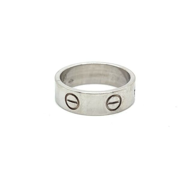 CARTIER LOVE RING CLASSIC MODEL 18K WHITE GOLD SIZE 50 (5.25) WITH BOX - Image 5