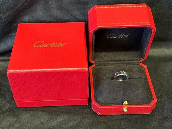 CARTIER LOVE RING CLASSIC MODEL 18K WHITE GOLD SIZE 50 (5.25) WITH BOX - Image 10