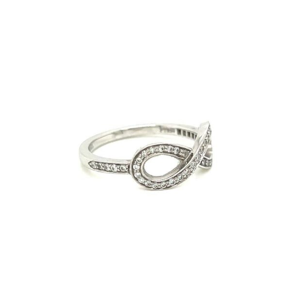 TIFFANY & CO PLATINUM AND DIAMOND INFINITY RING SIZE 4.5 - Image 3