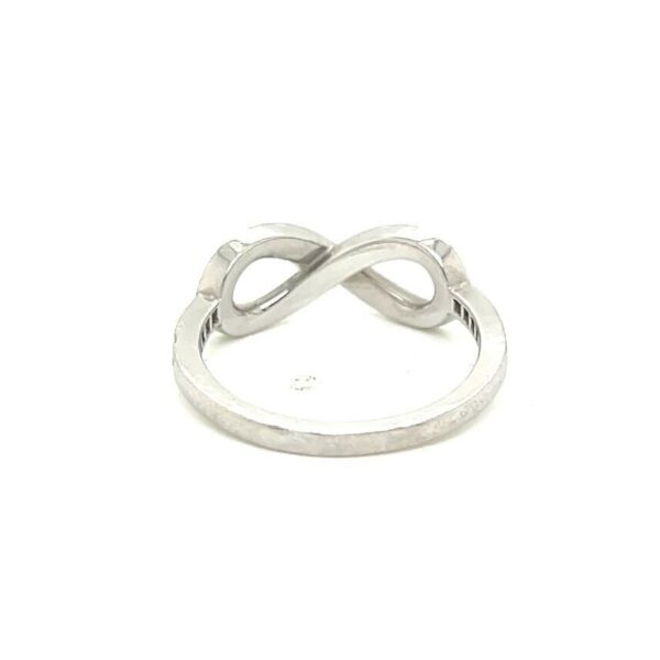 TIFFANY & CO PLATINUM AND DIAMOND INFINITY RING SIZE 4.5 - Image 6