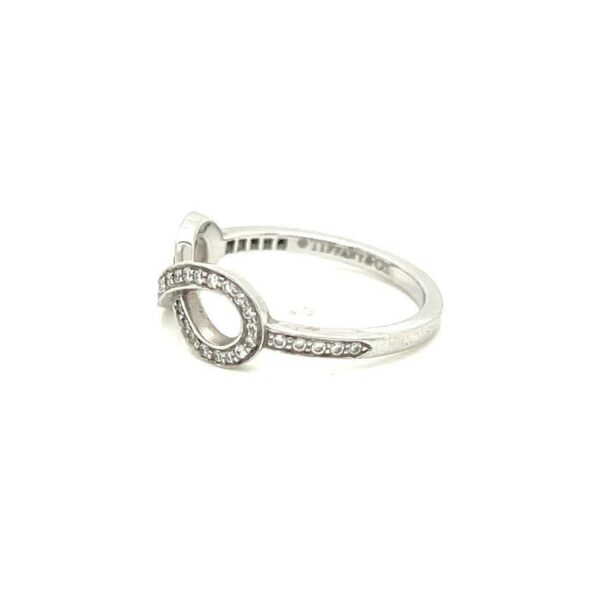 TIFFANY & CO PLATINUM AND DIAMOND INFINITY RING SIZE 4.5 - Image 9