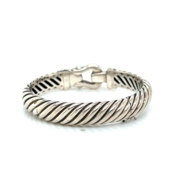 DAVID YURMAN DIAMOND CABLE BUCKLE BRACELET STERLING SILVER - Image 4