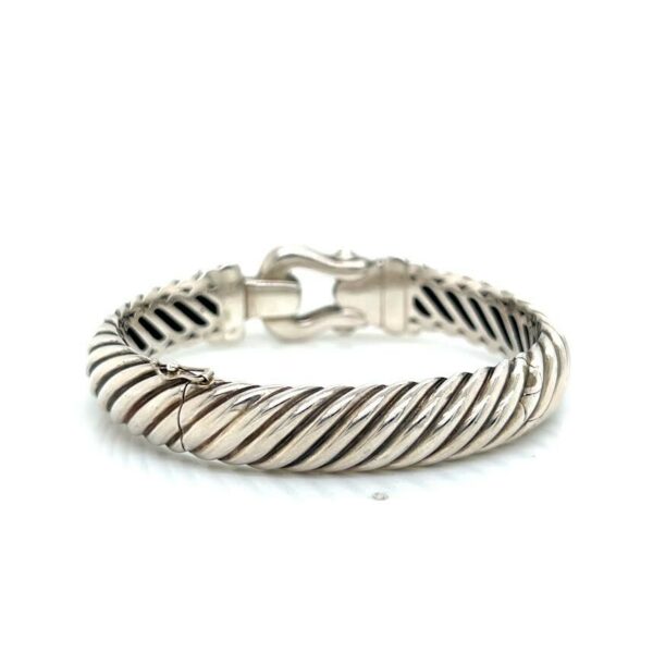 DAVID YURMAN DIAMOND CABLE BUCKLE BRACELET STERLING SILVER - Image 7