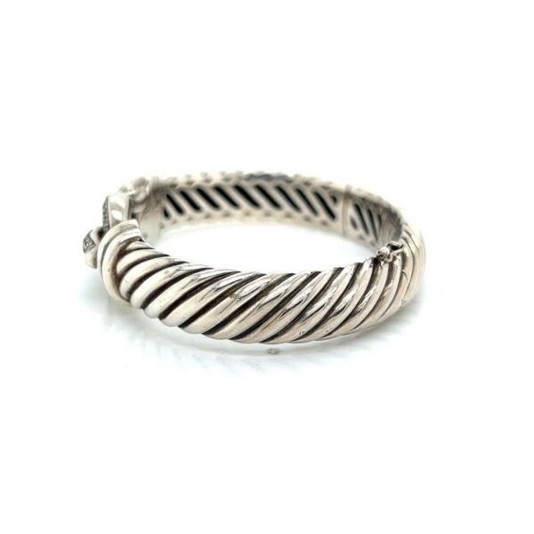 DAVID YURMAN DIAMOND CABLE BUCKLE BRACELET STERLING SILVER - Image 8