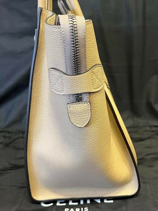 CELINE LUGGAGE PHANTOM LEATHER HANDBAG DOUBLE HANDLE TOTE TAUPE - Image 4