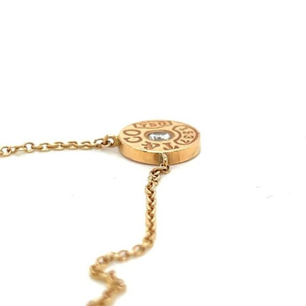 TIFFANY & CO DIAMOND CIRCLE PENDANT 16" NECKLACE 18K ROSE GOLD WITH BOX - Image 4