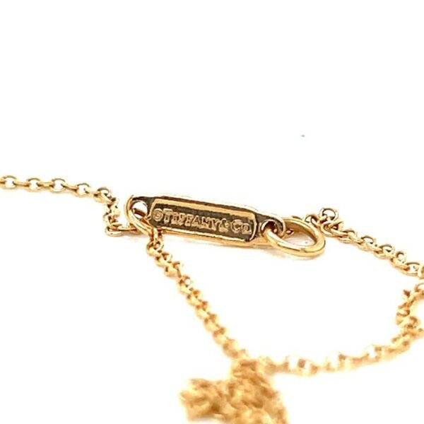TIFFANY & CO DIAMOND CIRCLE PENDANT 16" NECKLACE 18K ROSE GOLD WITH BOX - Image 5