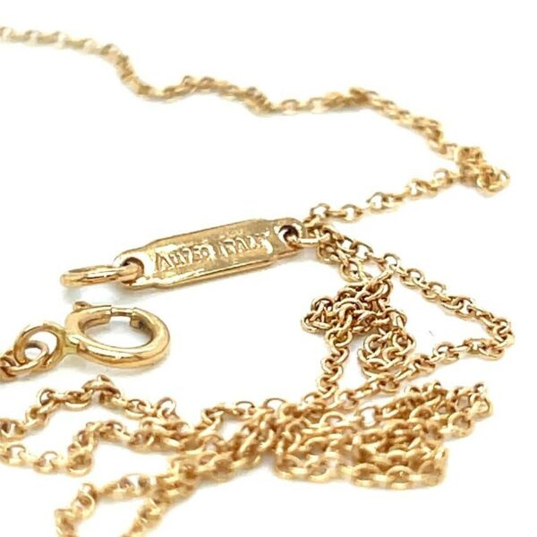 TIFFANY & CO DIAMOND CIRCLE PENDANT 16" NECKLACE 18K ROSE GOLD WITH BOX - Image 6