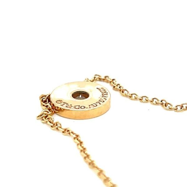 TIFFANY & CO DIAMOND CIRCLE PENDANT 16" NECKLACE 18K ROSE GOLD WITH BOX - Image 7