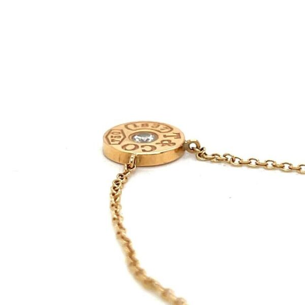 TIFFANY & CO DIAMOND CIRCLE PENDANT 16" NECKLACE 18K ROSE GOLD WITH BOX - Image 8