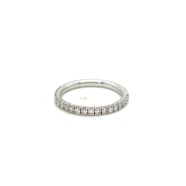CARTIER ENTICILLE DE CARTIER WEDDING RING 2mm SEMI-PAVED PLATINUM SIZE 49 (5)
