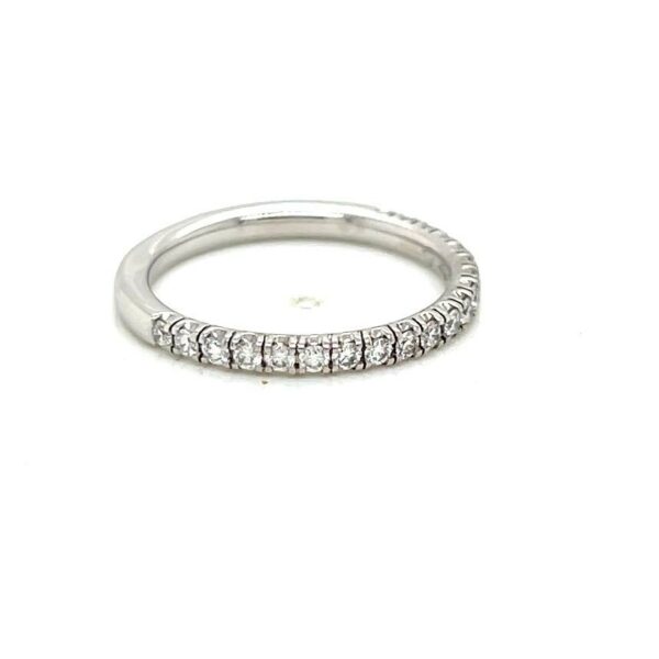 CARTIER ENTICILLE DE CARTIER WEDDING RING 2mm SEMI-PAVED PLATINUM SIZE 49 (5) - Image 2
