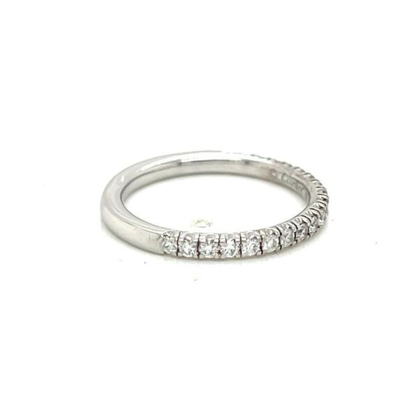 CARTIER ENTICILLE DE CARTIER WEDDING RING 2mm SEMI-PAVED PLATINUM SIZE 49 (5) - Image 3