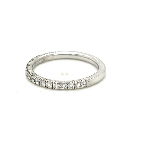 CARTIER ENTICILLE DE CARTIER WEDDING RING 2mm SEMI-PAVED PLATINUM SIZE 49 (5) - Image 7