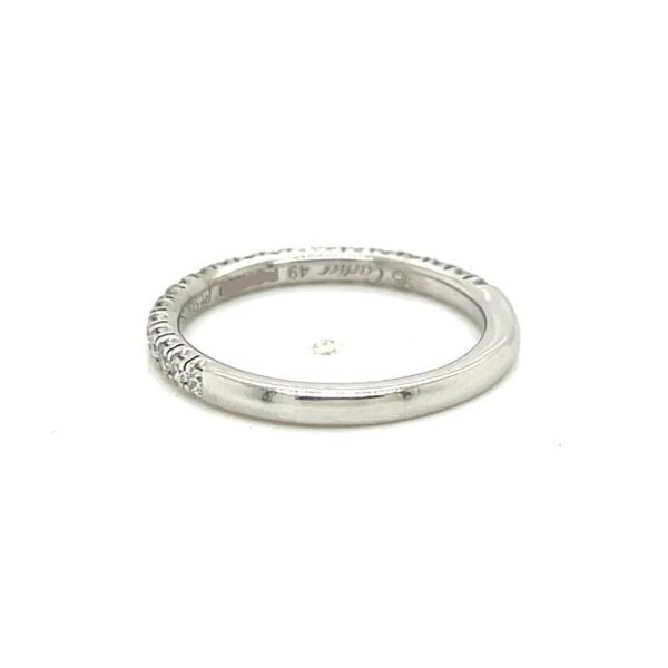 CARTIER ENTICILLE DE CARTIER WEDDING RING 2mm SEMI-PAVED PLATINUM SIZE 49 (5) - Image 8