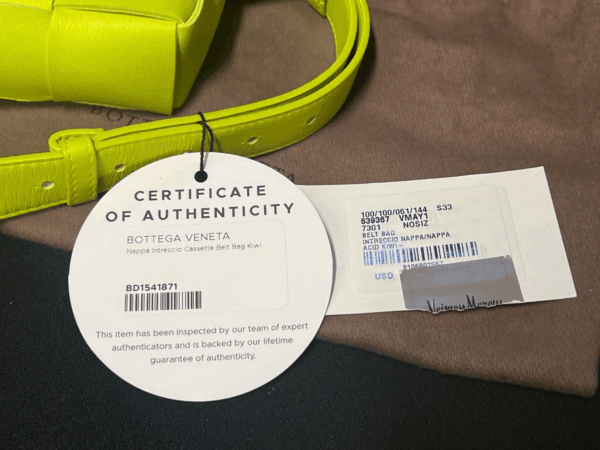BOTTEGA VENETA BELT CASSETTE ACIDKIWI INTRECCIATO NAPPA LEATHER ADJUSTABLE STRAP - Image 8