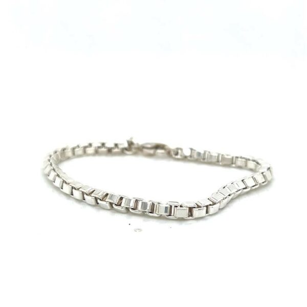 TIFFANY & CO VENETIAN LINK BRACELET - 925 STERLING SILVER - 7" - Image 2