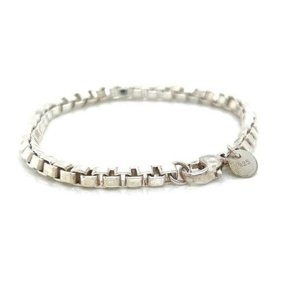 TIFFANY & CO VENETIAN LINK BRACELET - 925 STERLING SILVER - 7" - Image 4