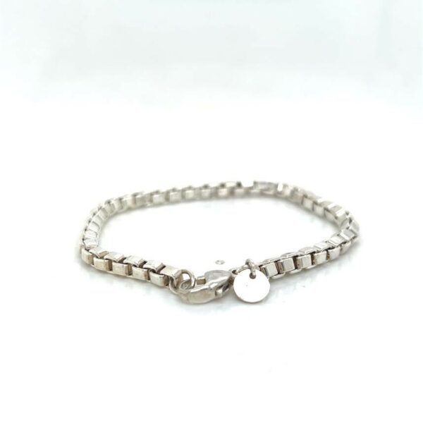 TIFFANY & CO VENETIAN LINK BRACELET - 925 STERLING SILVER - 7" - Image 5