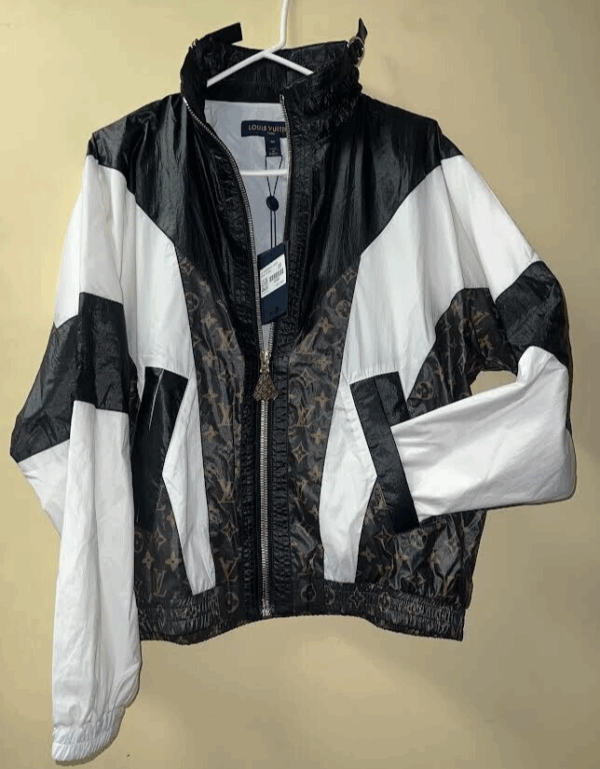 LOUIS VUITTON SPORTY COLOR-BLOCKED ZIP UP WINDBREAKER JACKET SIZE 38/US 6 1AFMF0 - Image 2