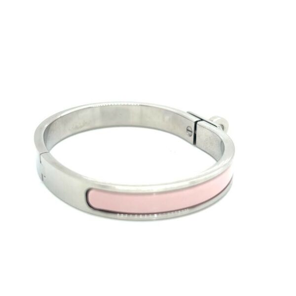 HERMES PINK MINI CLIC KELLY HINGED BANGLE BRACELET W BAG, BOX AND BOOKLET - Image 3