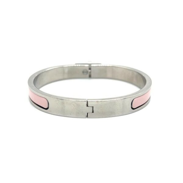 HERMES PINK MINI CLIC KELLY HINGED BANGLE BRACELET W BAG, BOX AND BOOKLET - Image 4
