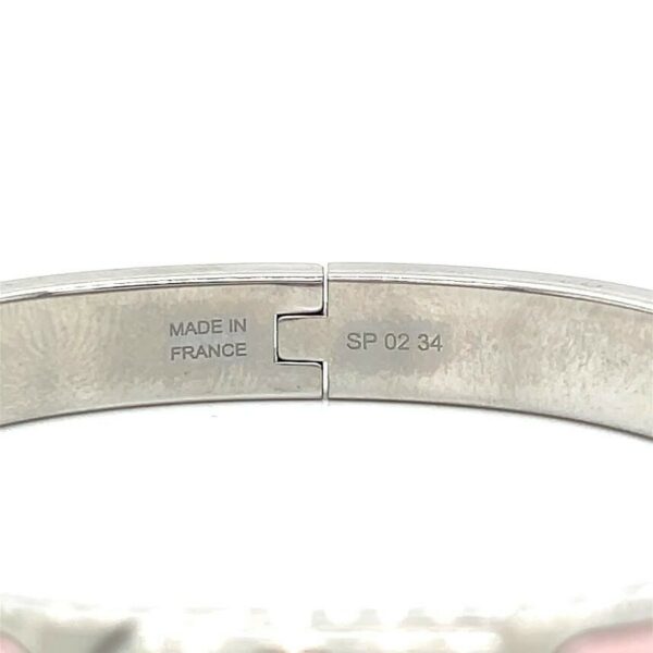 HERMES PINK MINI CLIC KELLY HINGED BANGLE BRACELET W BAG, BOX AND BOOKLET - Image 9