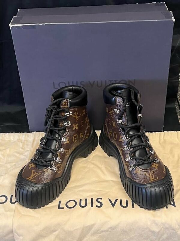 New Ruby Flat Ranger Louis Vuitton Monogram Ankle Boots EU 37 US 7 1AALYE - Image 15