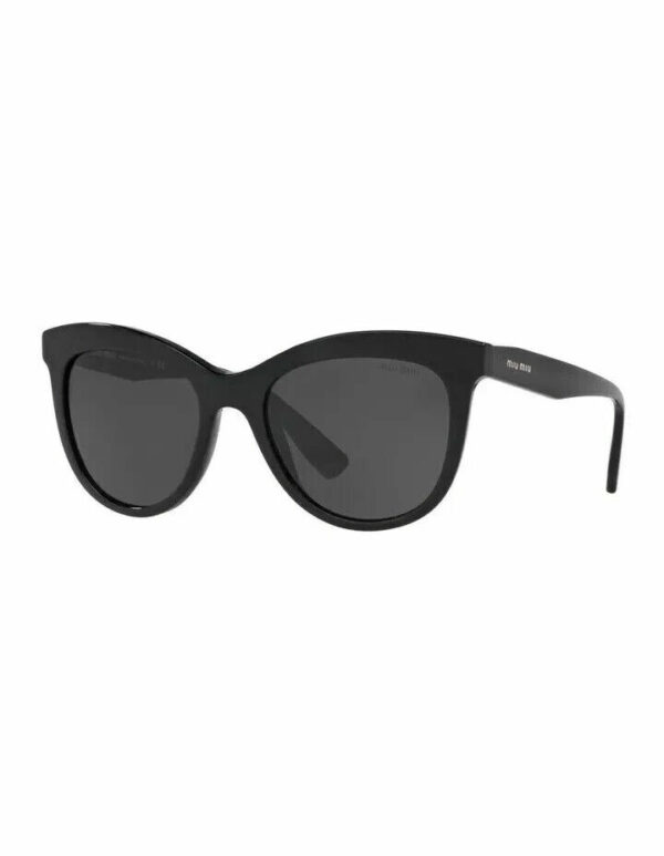 MIU MIU SUNGLASSES MU08US 1AB5SO OUTLET BLACK FRAME GREY LENS 140mm