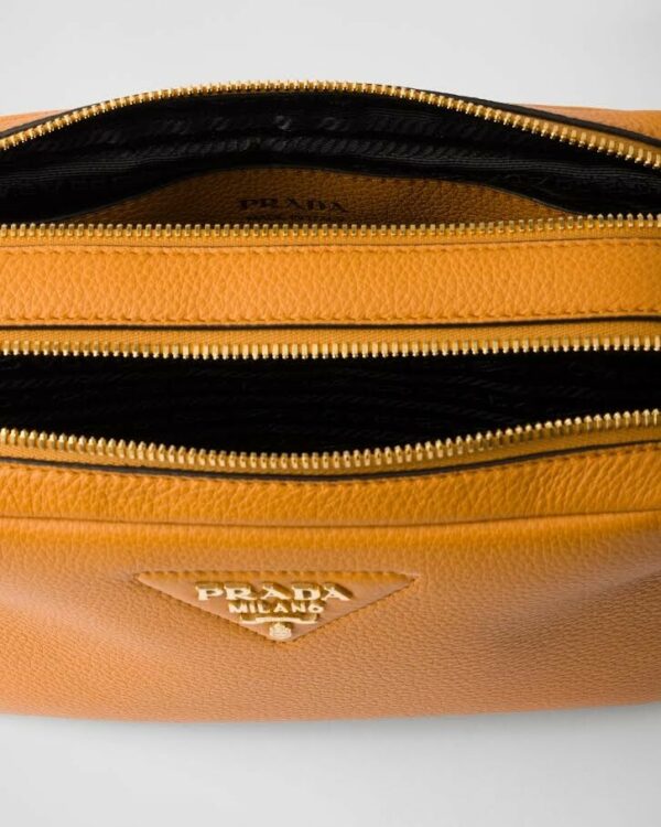 PRADA SMALL LEATHER SHOULDER BAG WITH EXTRA STRAP AMBER 1BH082_2DKV_F04GV_V_7NM - Image 2