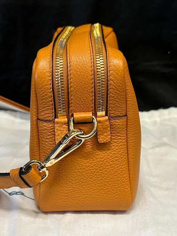 PRADA SMALL LEATHER SHOULDER BAG WITH EXTRA STRAP AMBER 1BH082_2DKV_F04GV_V_7NM - Image 9