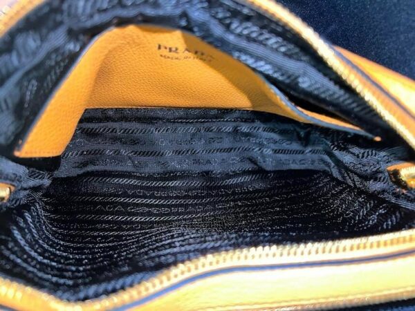 PRADA SMALL LEATHER SHOULDER BAG WITH EXTRA STRAP AMBER 1BH082_2DKV_F04GV_V_7NM - Image 12