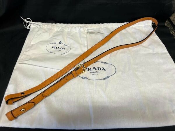 PRADA SMALL LEATHER SHOULDER BAG WITH EXTRA STRAP AMBER 1BH082_2DKV_F04GV_V_7NM - Image 18