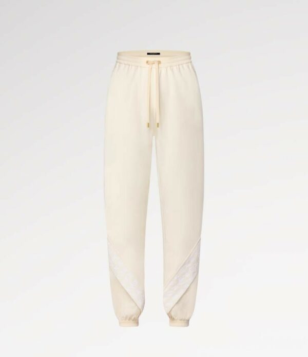 LOUIS VUITTON MONOGRAM ACCENT KNIT JOGGING PANTS 1AGCJF SIZE M0 (EU 38/US 6)