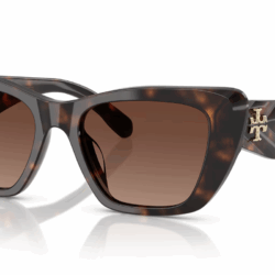 TORY BURCH SUNGLASSES BROWN POLAR LENS DARK TORTOISE FRAME TY7216U 140 MM
