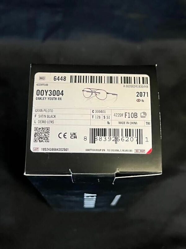 OAKLEY YOUTH RX EYEGLASSES GRAN PILOTO OY3004 SATIN BLACK FRAME DEMO LENS 128mm - Image 10