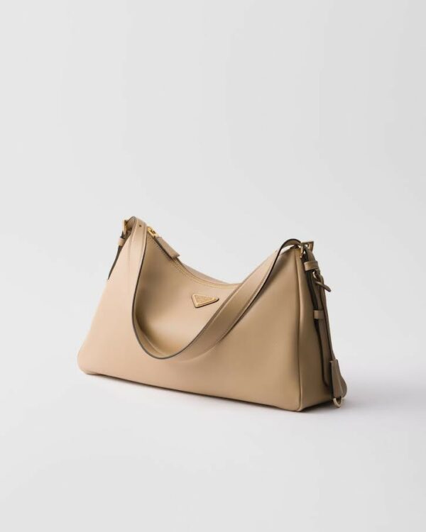 PRADA AIMEE LARGE LEATHER SHOULDER BAG SAND/GOLD 1BC228_2CYS_F02YP_V_LVM