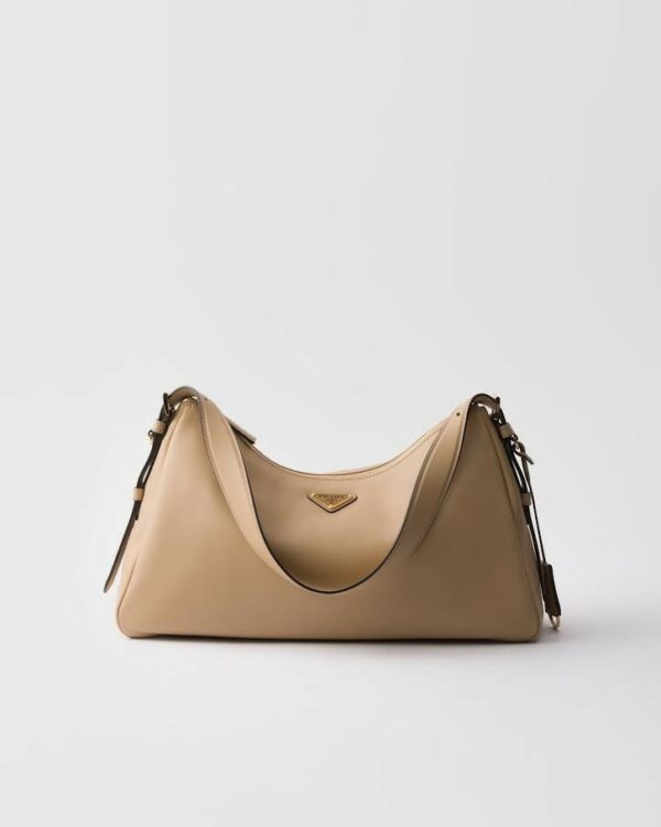 PRADA AIMEE LARGE LEATHER SHOULDER BAG SAND/GOLD 1BC228_2CYS_F02YP_V_LVM - Image 2