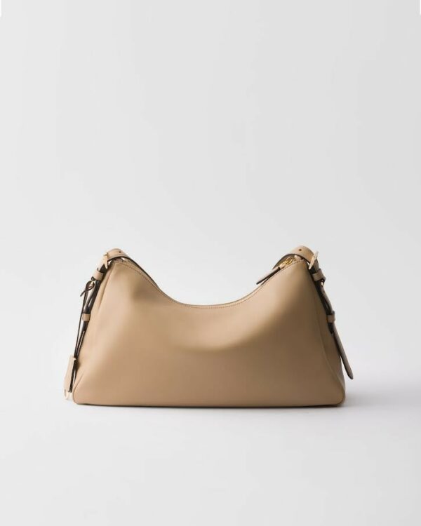 PRADA AIMEE LARGE LEATHER SHOULDER BAG SAND/GOLD 1BC228_2CYS_F02YP_V_LVM - Image 4
