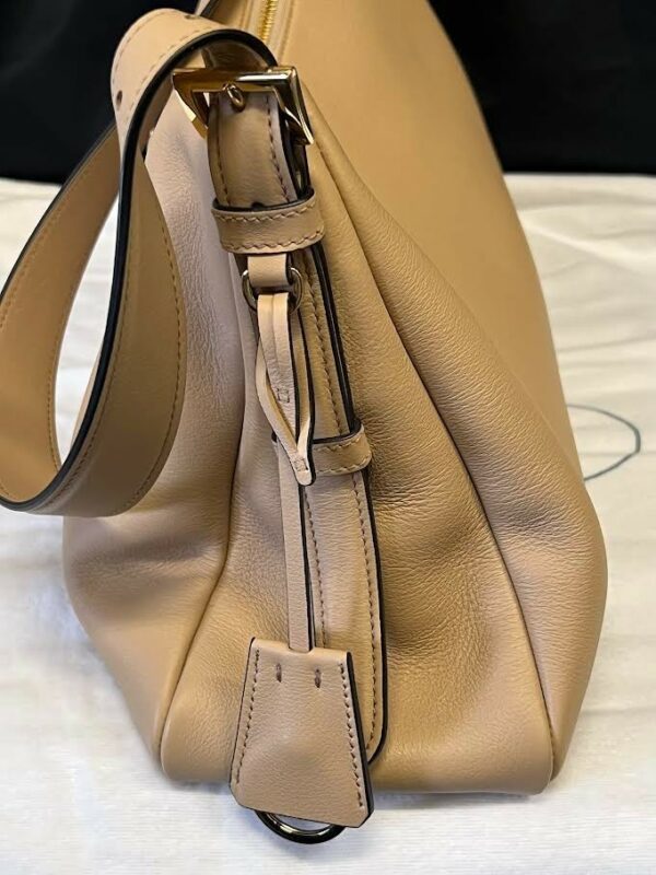 PRADA AIMEE LARGE LEATHER SHOULDER BAG SAND/GOLD 1BC228_2CYS_F02YP_V_LVM - Image 8